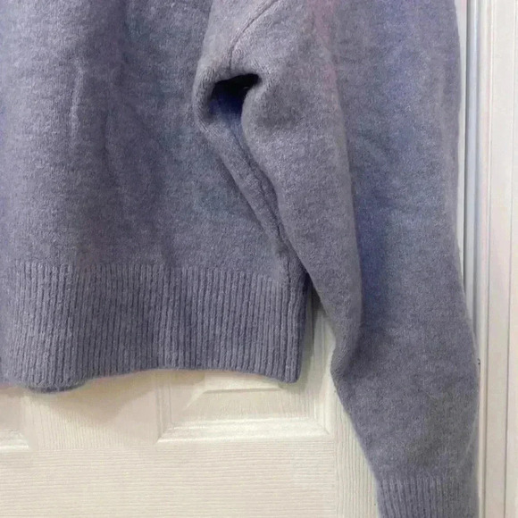 Zara Light Blue Mock Neck Sweater Size M - Picture 3 of 6
